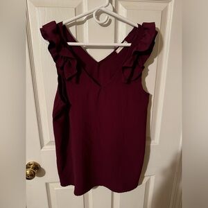 Entro Sleeveless Ruffle Top